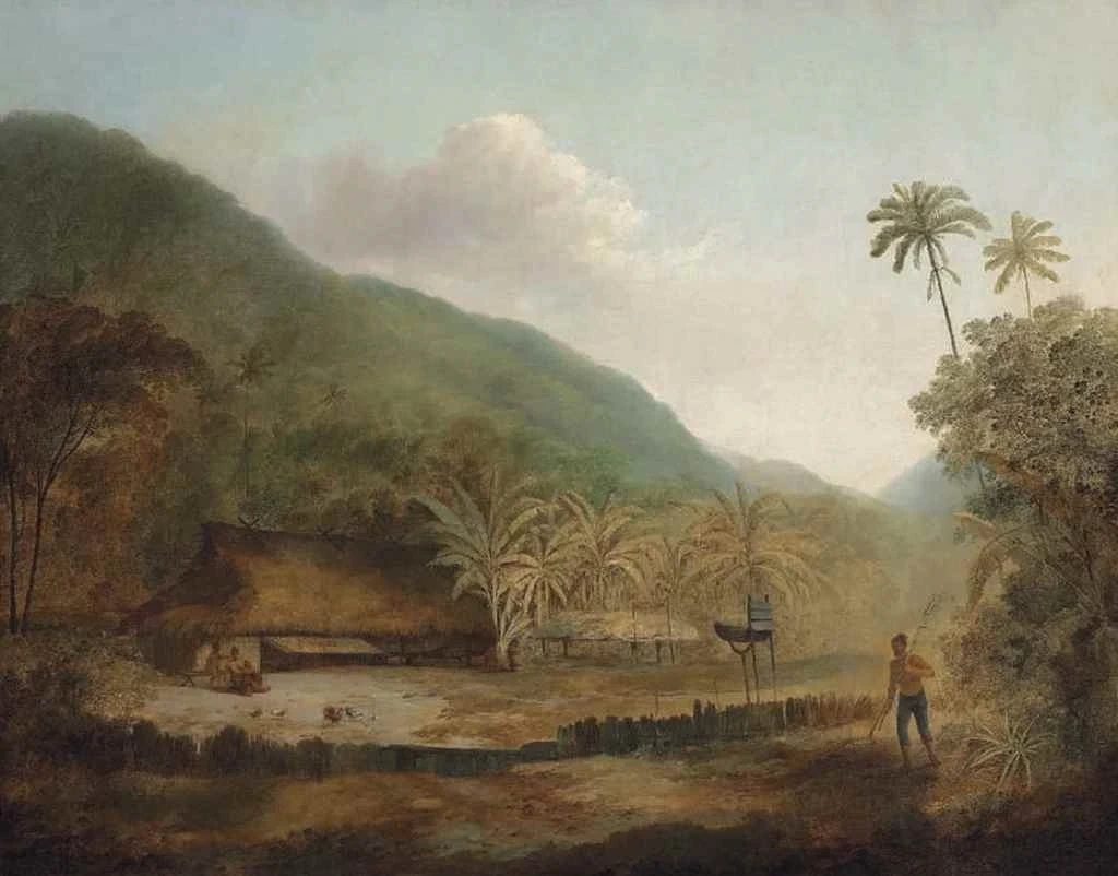 Una vista a Cracatoa, un'isola nei mari della Cina, 1785